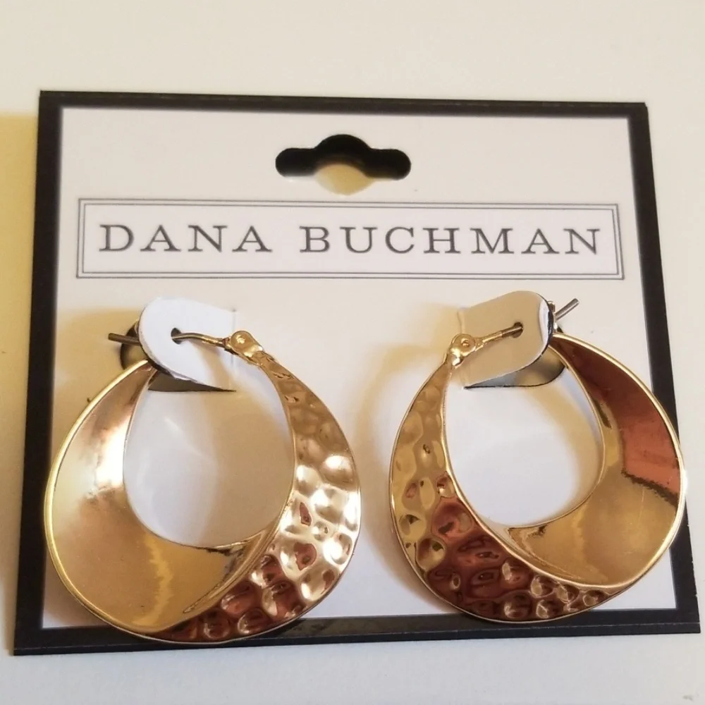 NWT Dana Buchman Gold Hoops - Picture 1 of 3